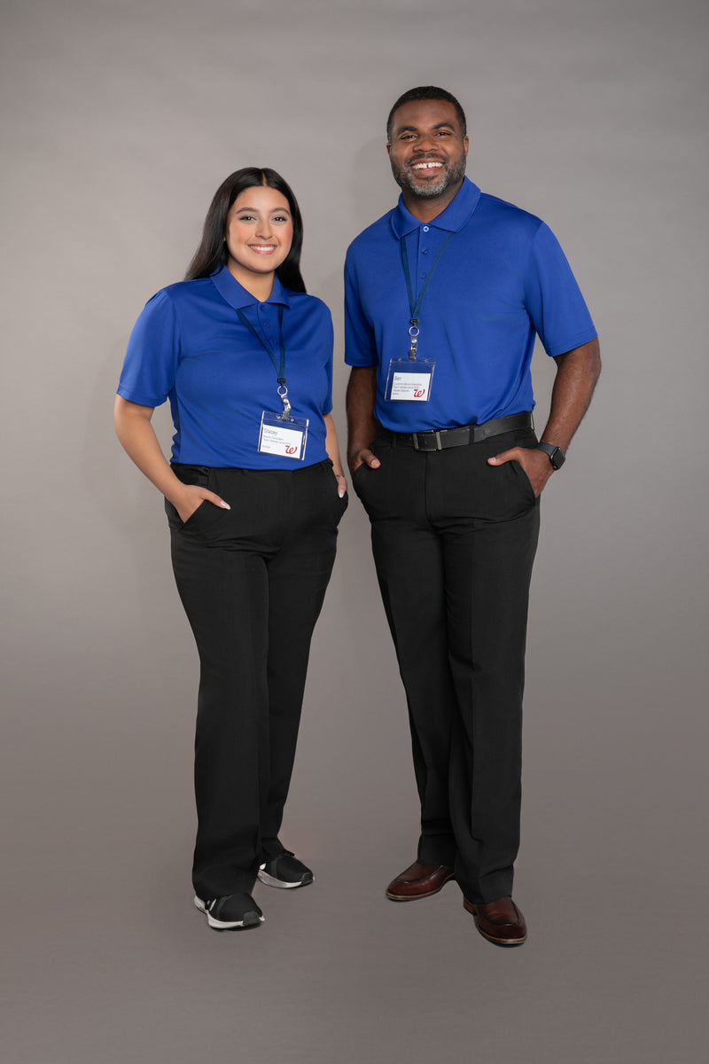 Men's Blank Navy Performance Polo Short Sleeve Walgreens Uniform Shop