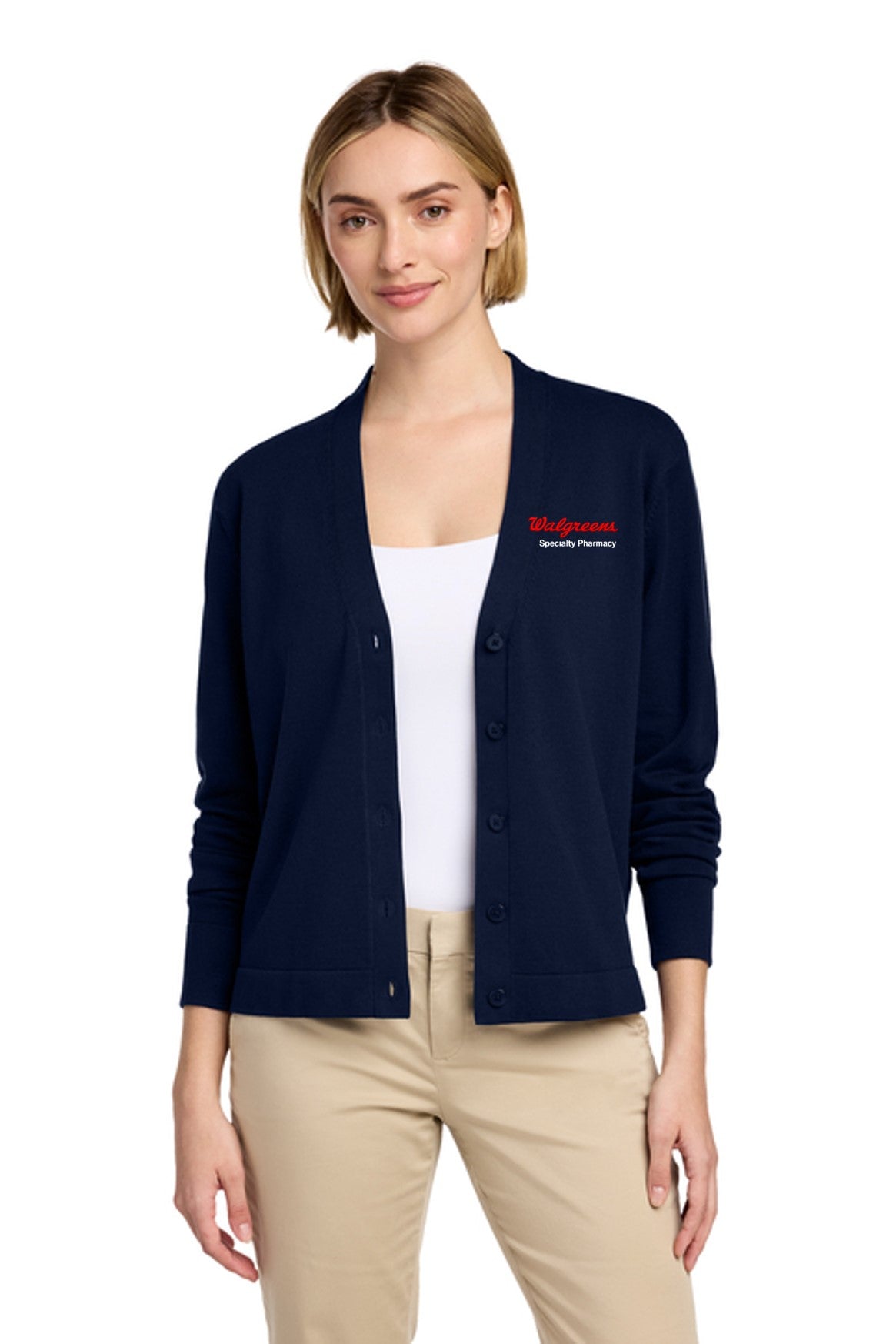 Women's Specialty Pharmacy Cotton Cardigan Sweater