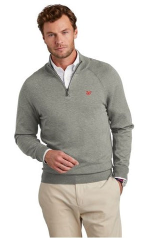 Brooks Brothers Cotton Stretch 1/4-Zip Sweater